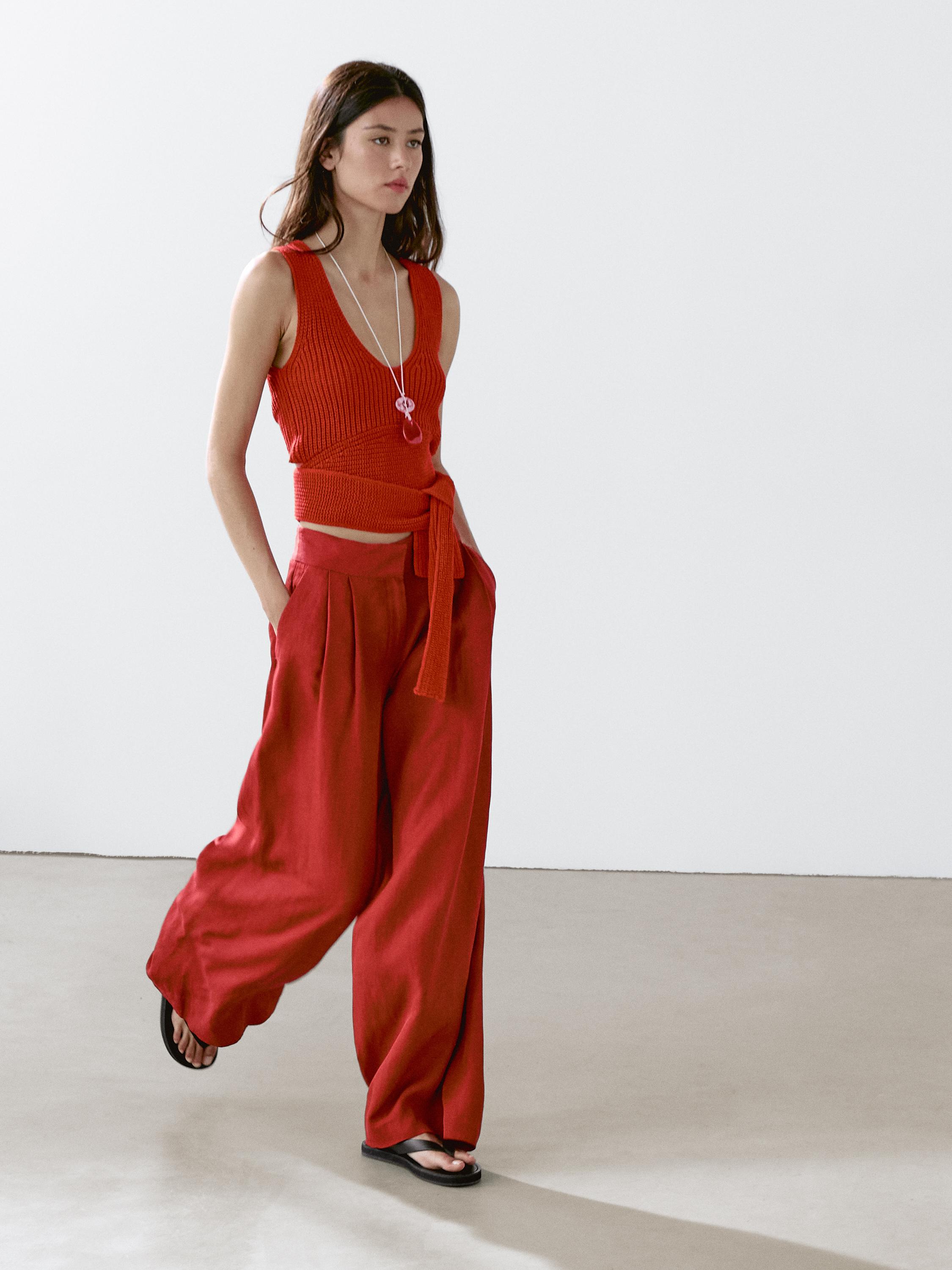 Pantalon fluide à pinces